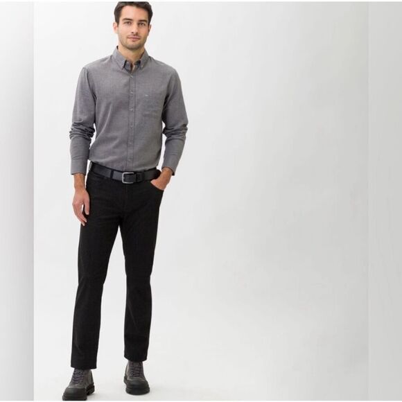 Brax Feel Good Cooper regular charcoal gray 40x36 trousers